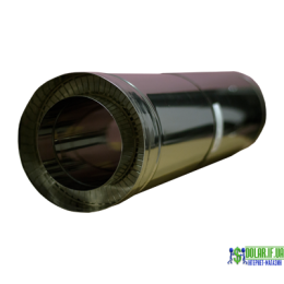 Труба нержавійка в оцинковці Versia Lux L=0,5м н/оц 1мм Д160/220