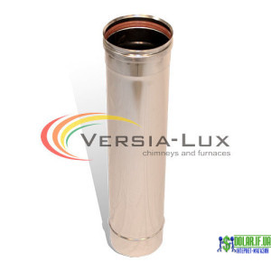 Труба з нержавійки одностінна Versia Lux L=1,0 м, 0,6мм Д100