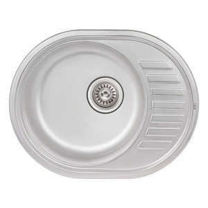 Кухонна мийка Qtap 5745 Satin 0,8 мм