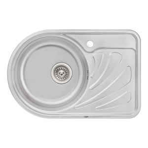 Кухонна мийка Qtap 6744L Micro Decor 0,8 мм